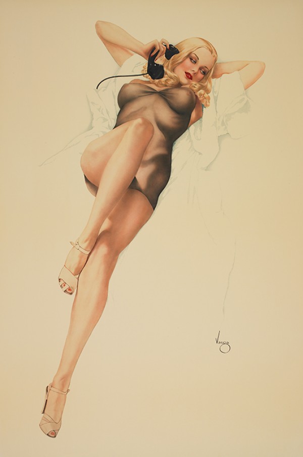 First Love Lithograph on Opalesque by Alberto Vargas