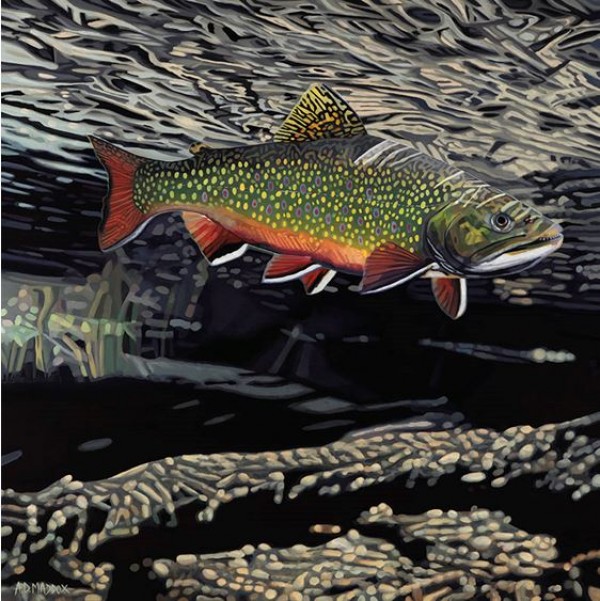 "Brook's World" Hand-Embellished Giclee on Canvas by AD Maddox