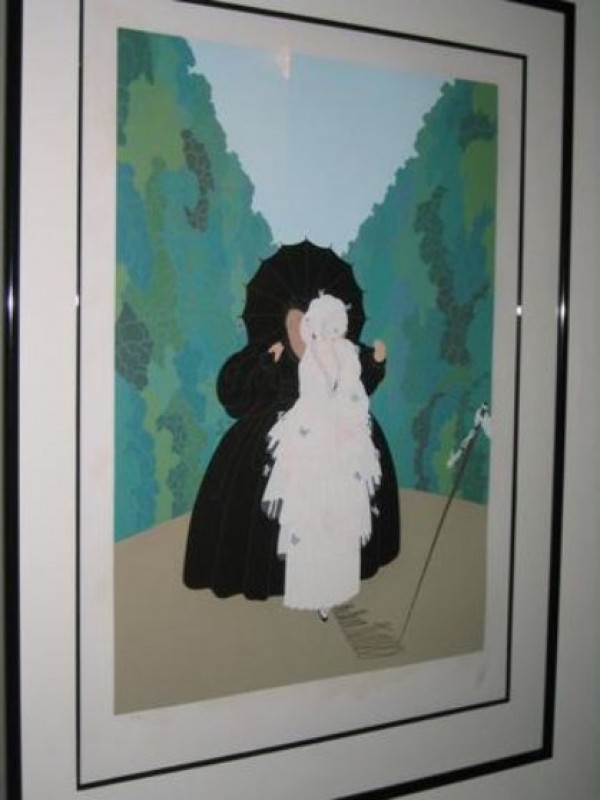 "Debutante" AP  Framed 1983 Serigraph by Erte