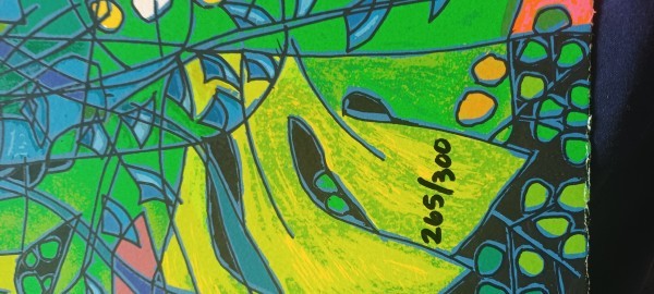 "Lovers Trees" Serigraph on Hand Deckeled Paper by Jiant Tie-Feng