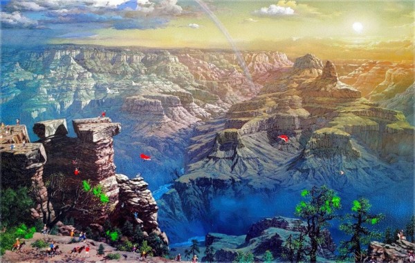 Grand Canyon 2003 Seriolithograph with Hand-Embellishment by Alexander Chen