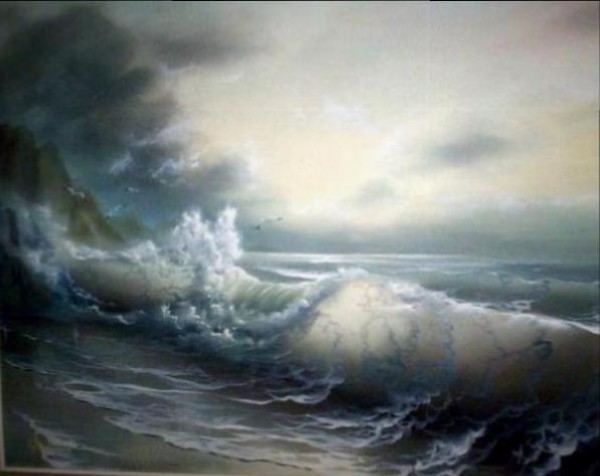 "Untitled" (Seascape) Original by Loren D. Adams