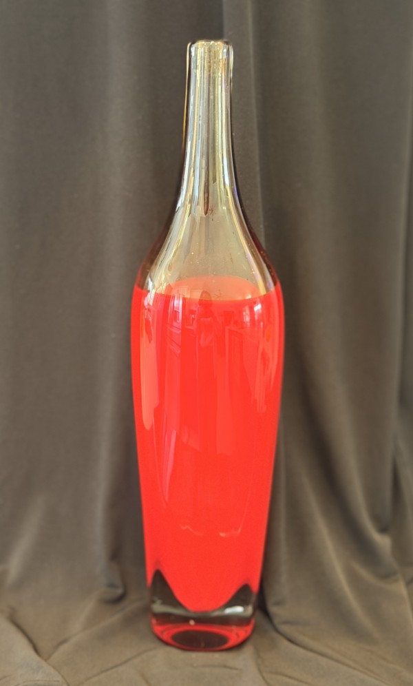 Murano Hand-Blown Bottle Vase by Alfredo Barbini