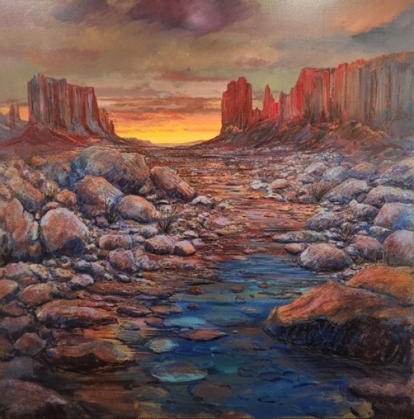 "Desert Pool" Giclee on Canvas by Harrison Ellenshaw