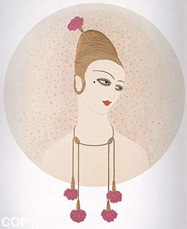 "Carnations" Serigraph on Paper by Erte