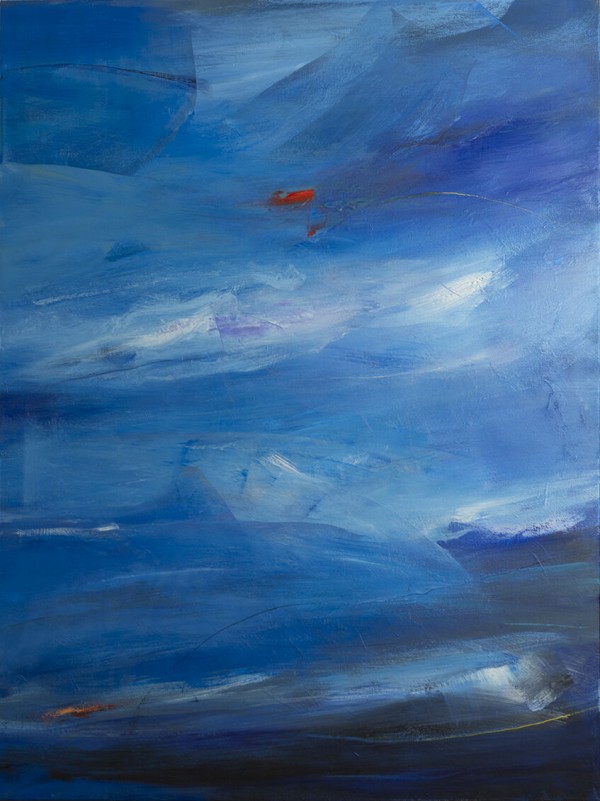 "The Blues" Original Mixed Media on Canvas by Victoria Montesinos