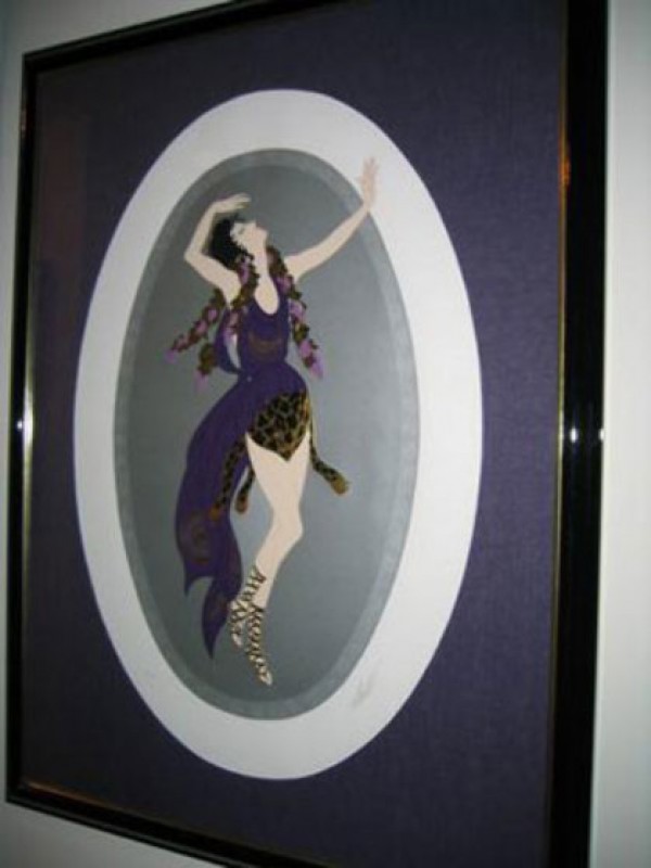 "Bacchant" Framed 1987 serigraph by Erte