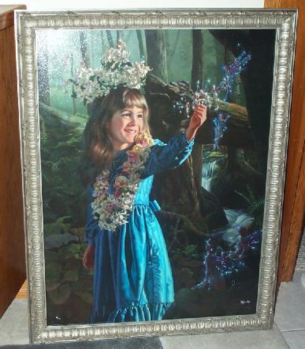 "Magic Lei" FRAMED canvas transfer by Bob Byerley