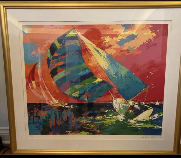 “Orange Sky Sailing” Serigraph by LeRoy Neiman