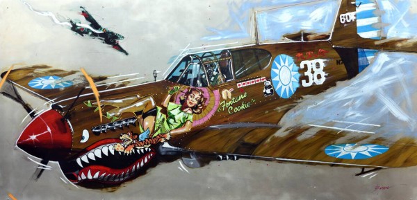 "Fortune Cookie" Original Mixed Media work on Aluminum by Michael Bryan