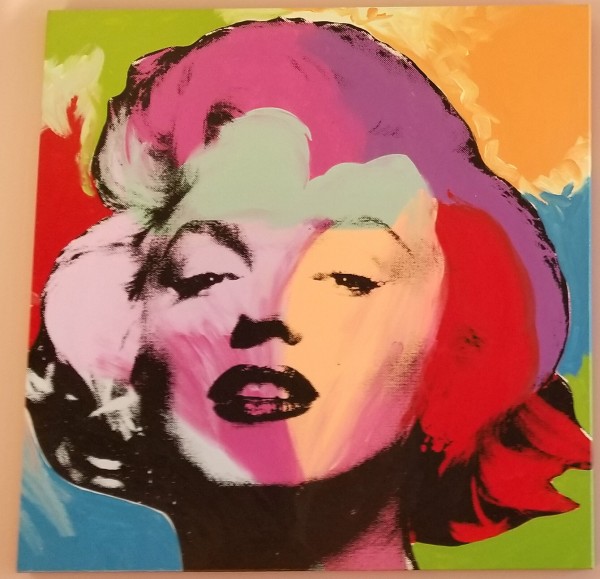 "Marilyn Series - Multicolored" Embellished Mixed Media on Canvas by Steve Kaufman