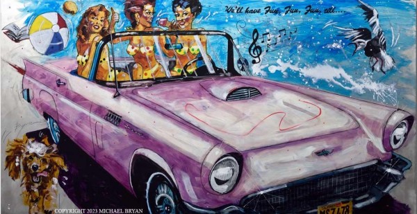 "Fun" Original Mixed Media on Aluminum by Michael Bryan