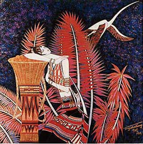 "Purple Dream" Serigraph on paper by Ting Shao Kuang