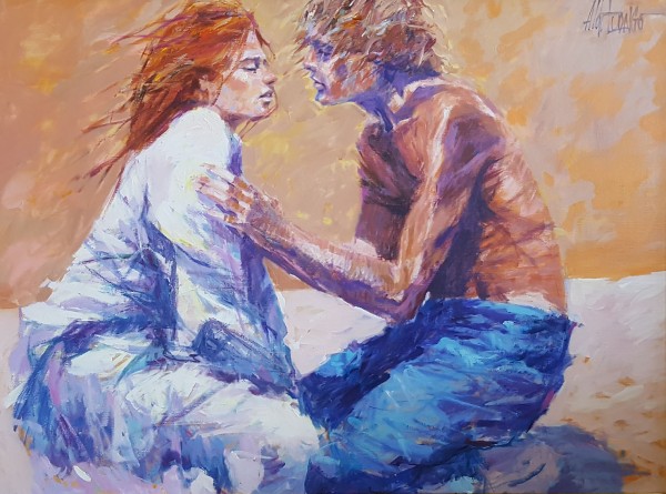 "Warmth" Original Acrylic on Canvas by Aldo Luongo