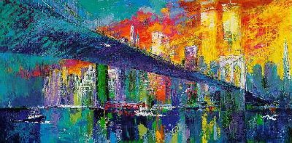 "Brooklyn Bridge" Limited Edition Serigraph by LeRoy Neiman
