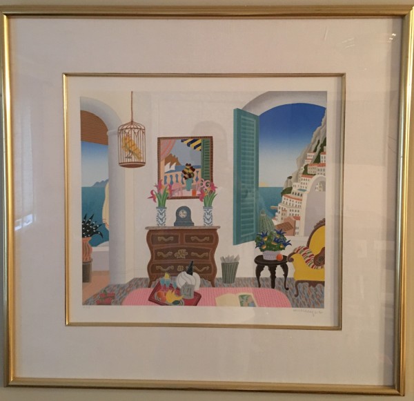 "Hotel Le Sirenuse" serigraph on Paper by Thomas McKnight