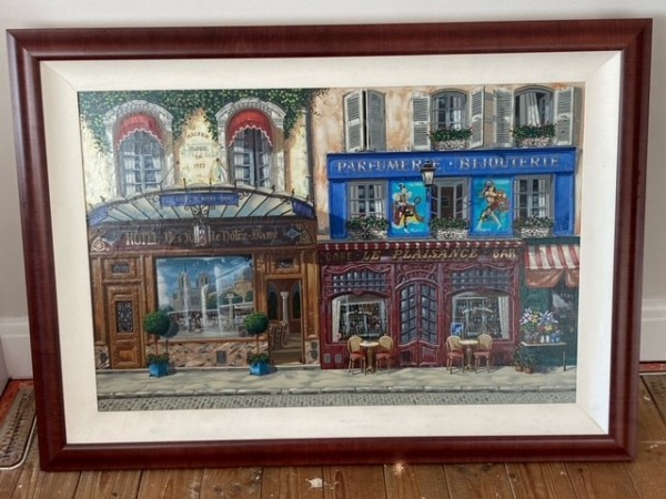 "Les Rives de Notre Dame" Serigraph on Linen Canvas by Liudmila Kondakova