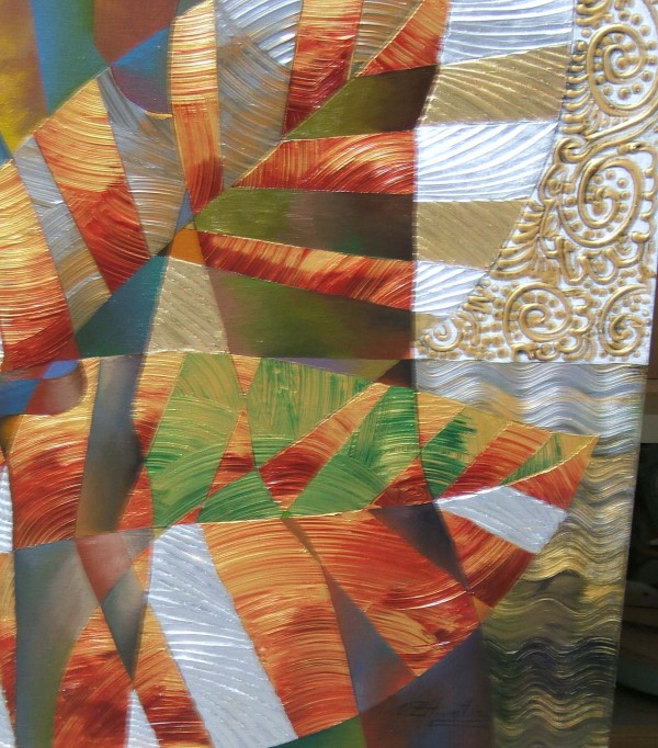 "A Rose For Her" Original Mixed Media on Canvas by Oleg Zhivetin