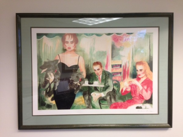 "Cafe Reggio" Framed Serigraph by Joanna Zjawinska