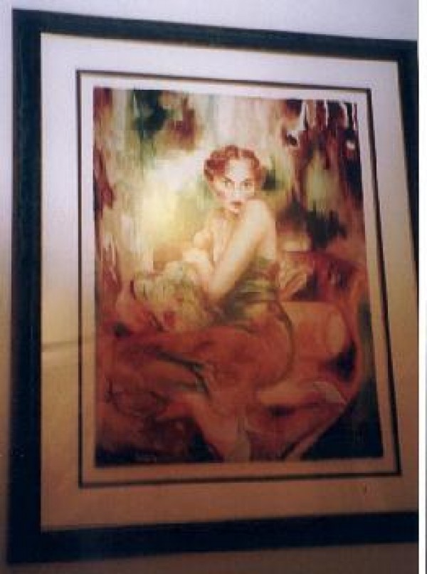 "Odalisque" Framed Serigraph by Joanna Zjawinska