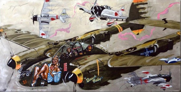 "Beach Baby" Original Mixed Media on Aluminum by Michael Bryan