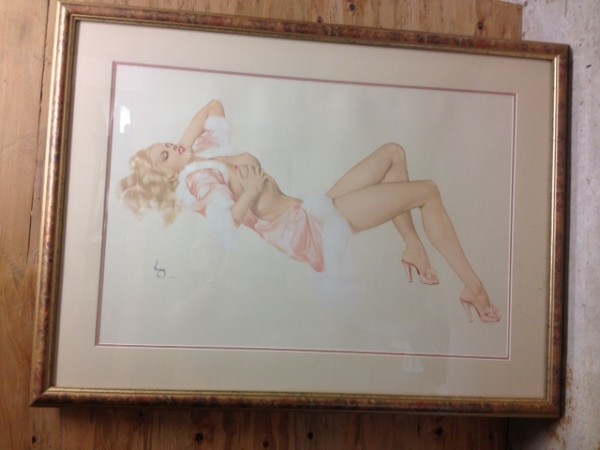 Legacy Nude #1, "Sleeping Beauty" Framed Lithograph/Arches by Alberto Vargas