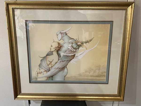 "Diamond Warrior" Stone Lithograph by Michael Parkes