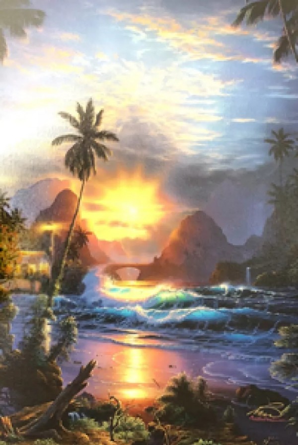 Christian Riese Lassen Beckoning Light Hand-Embellished Master Graphic