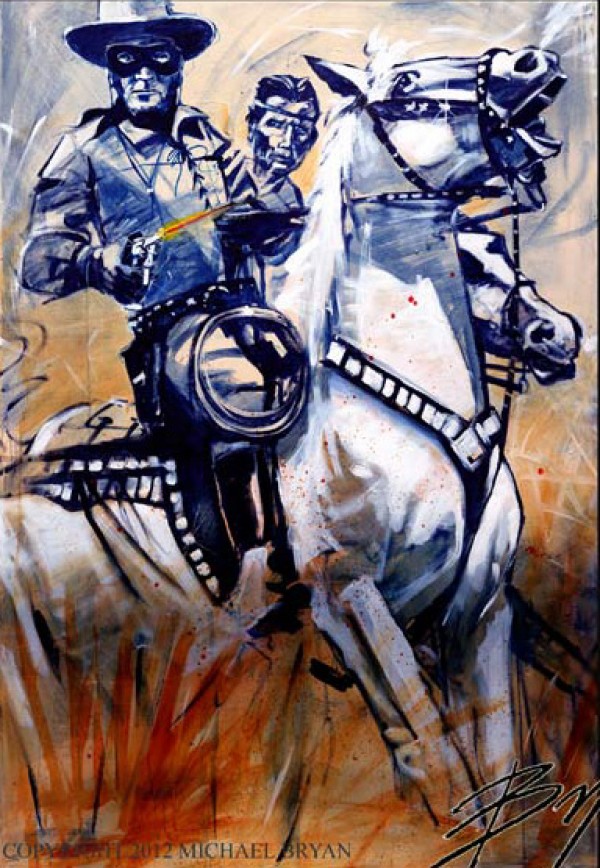 "Swift Justice" Hand-Embellished Giclee/Canvas by Michael Bryan