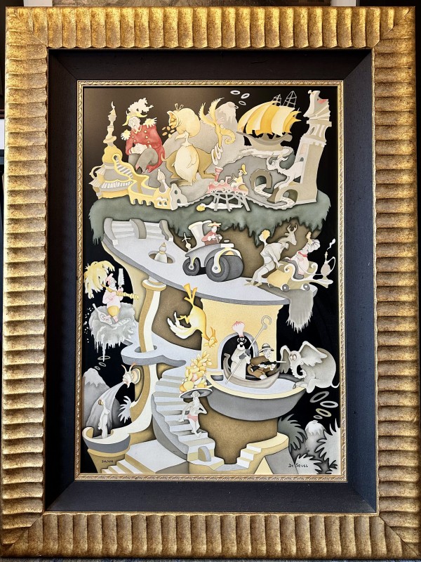 "Tower of Babel" Serigraph on Panel by Dr. Seuss
