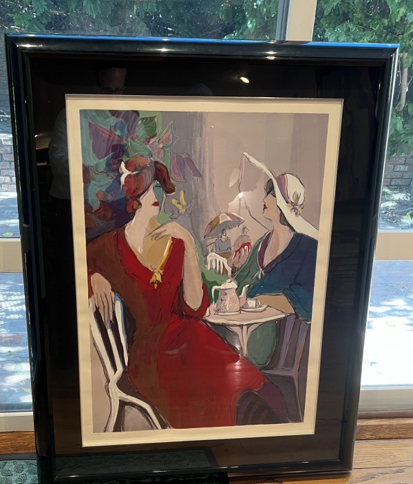 "Two Women" Serigraph by Isaac Maimon