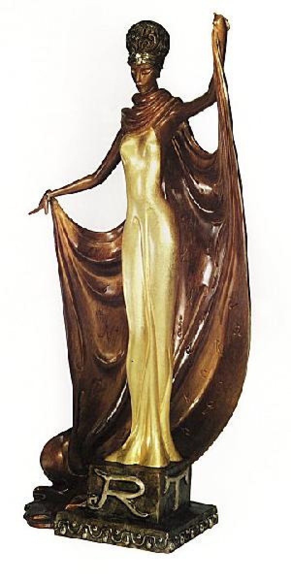 "Alphabet Lady" Bronze Sculpture by Erte