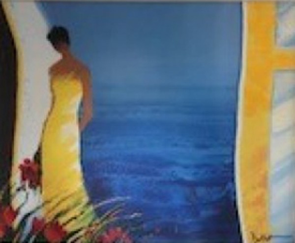 “Douceur Bleue” Giclee on Paper by Emile Bellet