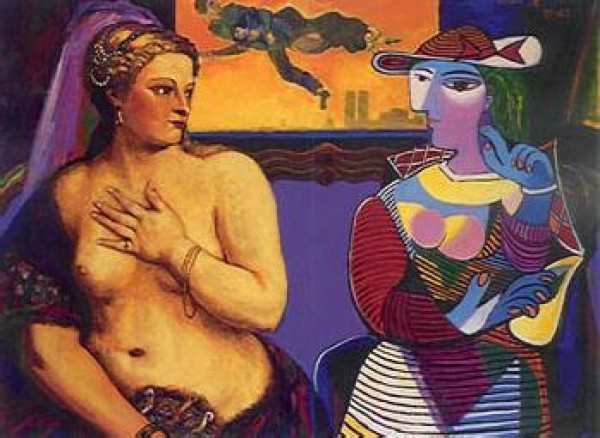 "Love Above Confrontation" Serigraph by Dr. T. F. Chen