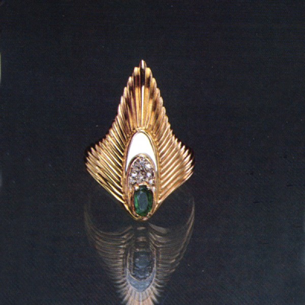 "Rayonnement Ring” State VIII Fine Art to Wear Ring by Erte