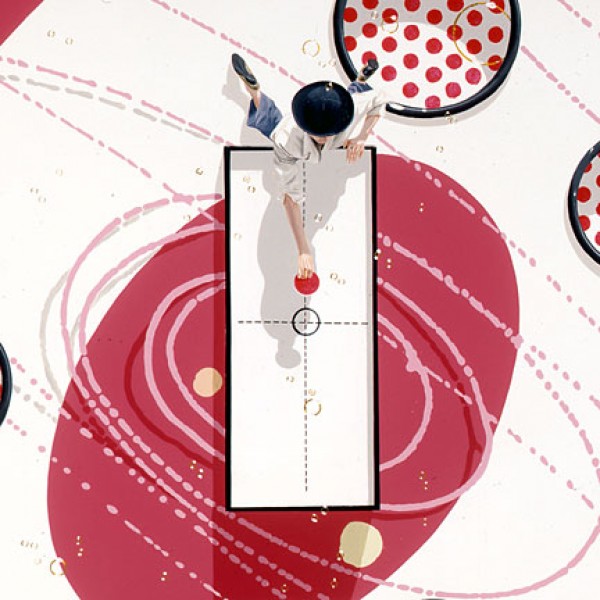 "Focus" Hand-Pulled Serigraph/Canvas by Philippe Bertho