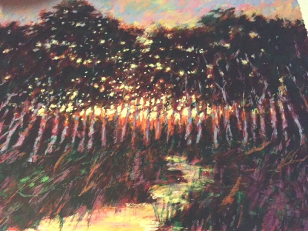 "Forest At Dusk" AP Serigraph by Aldo Luongo