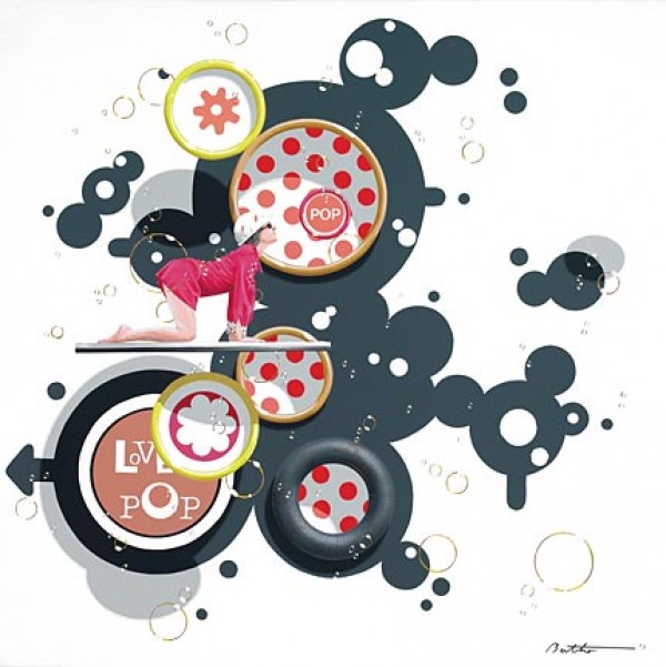 "Love Pop 2" Hand-Pulled Serigraph/Canvas