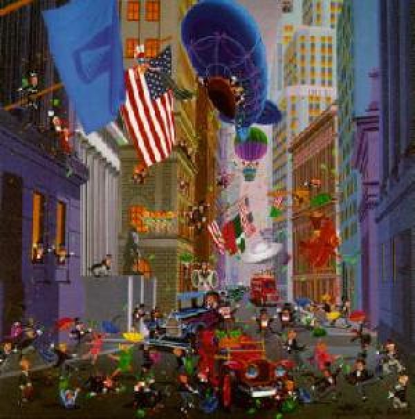 "Wall Street" Serigraph by Melanie Taylor Kent