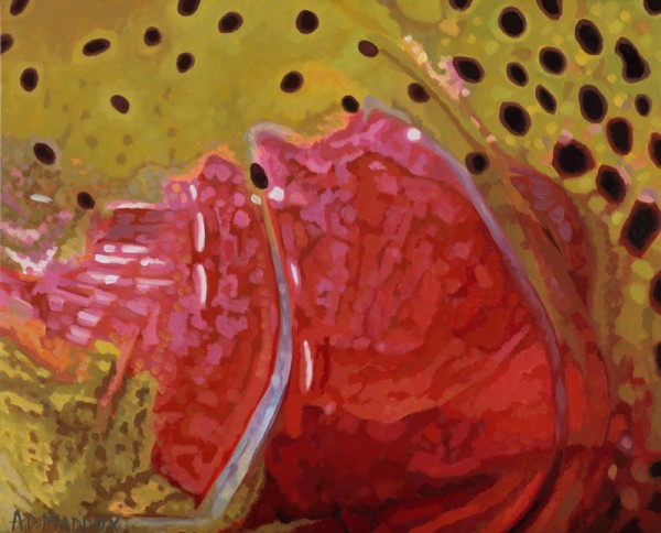 "Rainbow XXII" Fishing Giclee on Canvas by A D Maddox