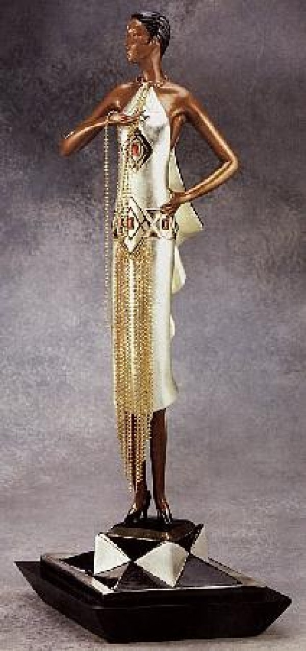 "Cafe Society" Bronze Sculpture by Erte