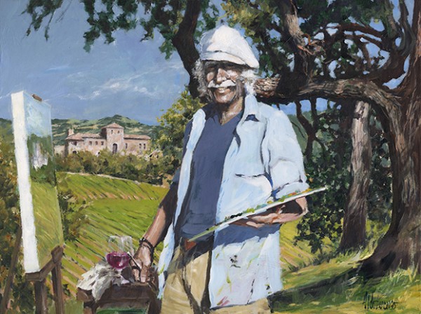 "The Artist at Sunstone" Giclee on Canvas by Aldo Luongo