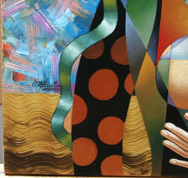 "Three As One" Original Mixed Media on Canvas by Oleg Zhivetin