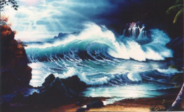 "Cliffs of Kapalua" AP Serigraph by Christian Riese Lassen