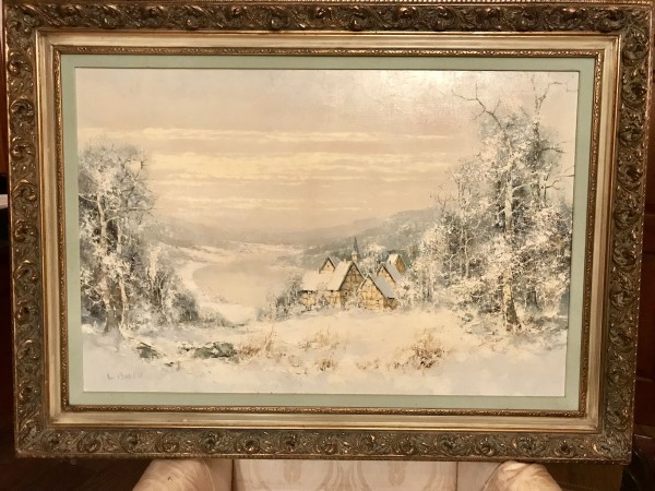 "Winter" Original Oil on Canvas by Willi Bauer