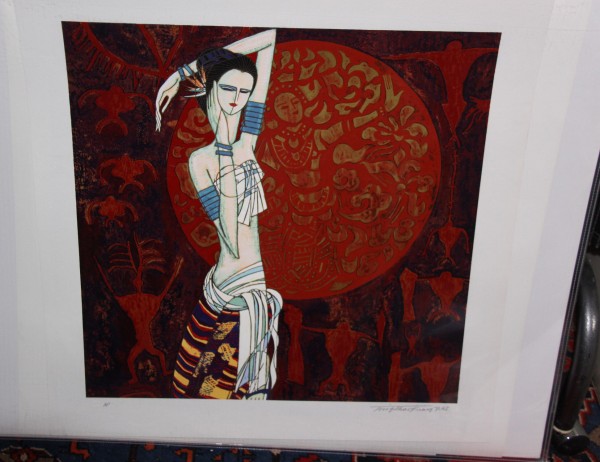 "June Bride" Serigraph on Paper by Ting Shao Kuang