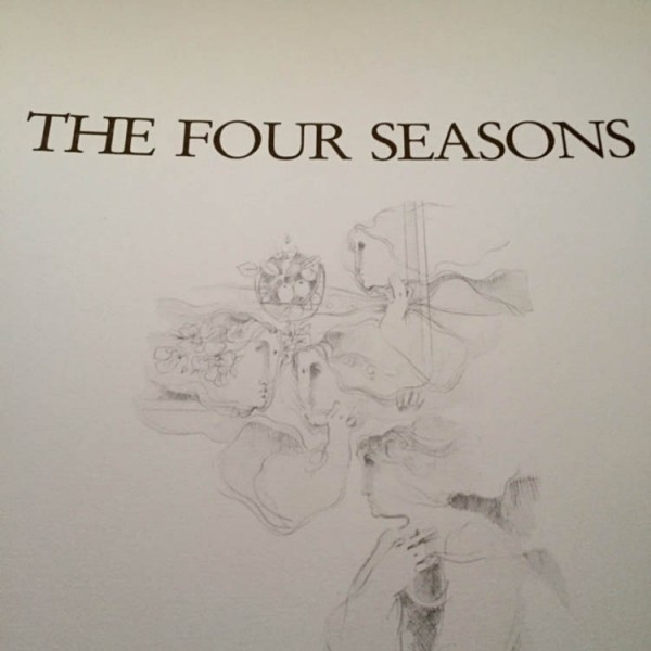 "Four Seasons" Detail of Frontispiece With Original Remarque by Sunol Alvar