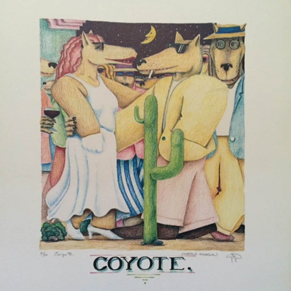 "Coyote" Lithograph by Marcus Pierson