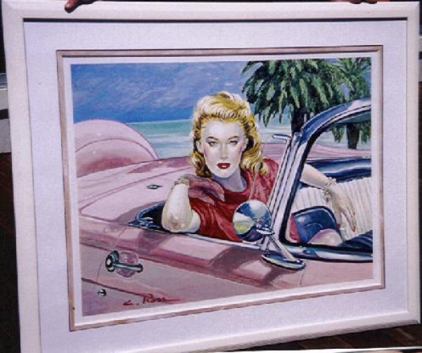 "Bird of Paradise" Framed, Hand-Embellished Serigraph by Colleen Ross