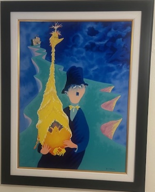 "Man Who Made an Unwise Purchase" Serigraph on Archival Canvas by Dr. Seuss